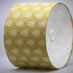 Yellow Green Raindrop Lampshade, Table Floor Lamp/Ceiling Pendant Small Medium Large 15cm 20cm 25cm 30cm 35cm 40cm Fabric Drum Light Shade - thumbnail 3