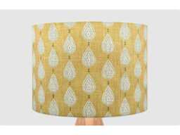 Yellow Green Raindrop Lampshade, Table Floor Lamp/Ceiling Pendant Small Medium Large 15cm 20cm 25cm 30cm 35cm 40cm Fabric Drum Light Shade - thumbnail 1