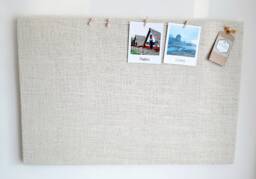 Hessian Cork Board Burlap Wedding Photo Display With Pegs - thumbnail 1