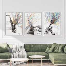 Jazz Band Trio Canvas Print, Music Room Wall Art - thumbnail 3