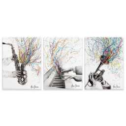 Jazz Band Trio Canvas Print, Music Room Wall Art
