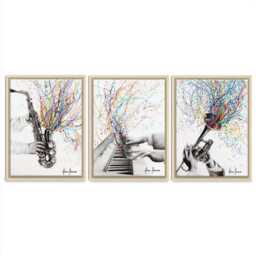 Jazz Band Trio Canvas Print, Music Room Wall Art - thumbnail 4