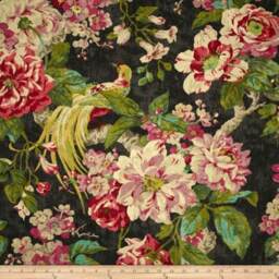 Retro Floral Cushion Cover Vintage Style Birds & Flowers Pillow - thumbnail 3