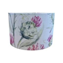 Thistle Glen Drum Lampshade Pink Floral Handmade Lamp Shade - thumbnail 3