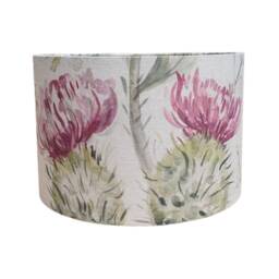 Thistle Glen Drum Lampshade Pink Floral Handmade Lamp Shade - thumbnail 2
