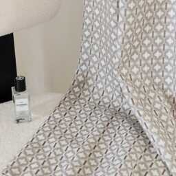 4 Colours Olive Green Geometric Jacquard Curtains, Vintage Pattern Window Drapes - thumbnail 4