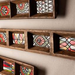 Ceramic Wall Art - Fiesta Trays - One Choose From 3 Styles Handmade Framed Tiles Made To Order - thumbnail 2