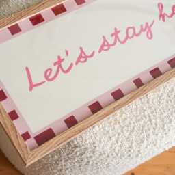 Let's Stay Home Hallway Print, Above Door Horizontal Wide Wall Art Unframed - thumbnail 2