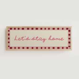 Let's Stay Home Hallway Print, Above Door Horizontal Wide Wall Art Unframed - thumbnail 1