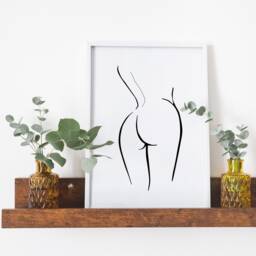 Funny Bathroom Prints Minimalist Toilet Decor, Cloakroom Wall Art, Downstairs Posters - thumbnail 3