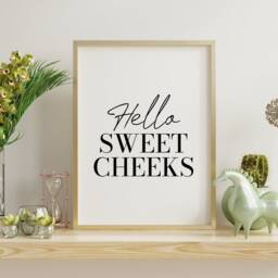 Funny Bathroom Prints Minimalist Toilet Decor, Cloakroom Wall Art, Downstairs Posters - thumbnail 2
