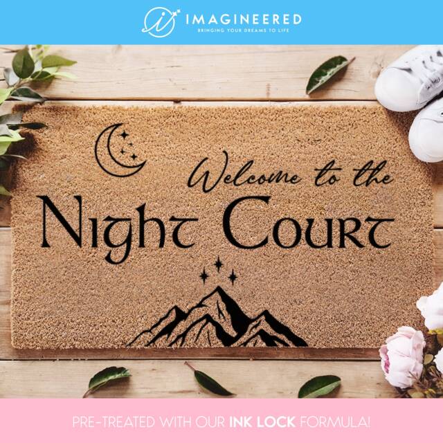 Welcome To The Night Court Doormat, Acotar Doormat, Sarah J Maas, A Of Thorns & Roses, Velaris Decor, Fantasy Book Lover Gift - image 1