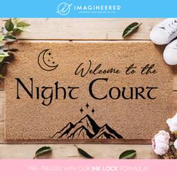 Welcome To The Night Court Doormat, Acotar Doormat, Sarah J Maas, A Of Thorns & Roses, Velaris Decor, Fantasy Book Lover Gift - thumbnail 1