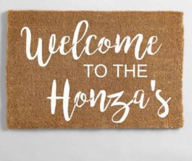 Large Custom Doormat - Housewarming Gift Closing Unique Home Personalized Welcome Mat