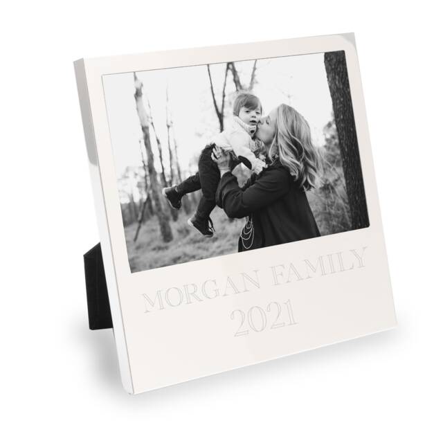 Personalized Engraved Silver Picture Frame 4x6 Photo, Family Gift, Graduation, New Baby, Retirement - image 1