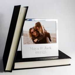 Personalized Engraved Silver Picture Frame 4x6 Photo, Family Gift, Graduation, New Baby, Retirement - thumbnail 3