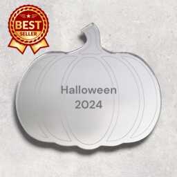 Pumpkin Acrylic Mirror Wall Art Personalized Engraving Options