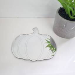 Pumpkin Acrylic Mirror Wall Art Personalized Engraving Options - thumbnail 2