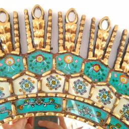 Eye 78 cm Turquoise Interior Decoration - Wall Mirror Home Decoration- Decorative Mirrors - thumbnail 3