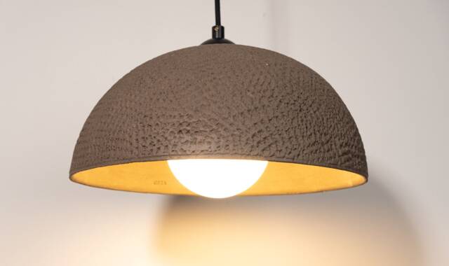 Handmade Wabi Sabi Stoneware Pendant Light Brown Textured Ceramic Chandelier - image 1