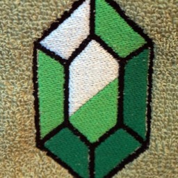 Legend Of Zelda Hyrule Hyruian Family Royal Crest Bird Emblem Rupee Green Red Blue Embroidered Hand Towel - thumbnail 2