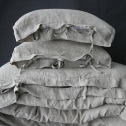 Linen Duvet Cover Set Of Duvet Cover & Pillowcases With Ties. Natural French Pure Linen Bedding Set
