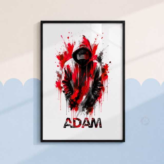 Personalised Boys Gamer Poster - Bedroom Name Decor, Gaming Gift, Teen Room Wall Art - image 1