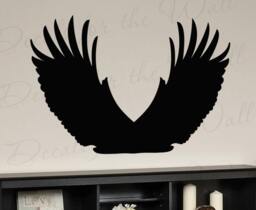 Wings Wall Graphic Decal Vinyl Feathers Bird Eagle Sticker Art Decor Large Decoration Sign Mural G51 - thumbnail 1