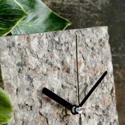 Limited Edition Mantel Clock Handmade From Recycled Paper, Small Standing Imitating Natural Stone, Modern Industrial Style Home Decor - thumbnail 3