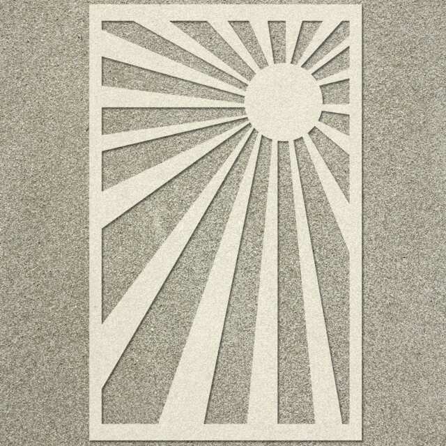 Sun Ray Wall Large Stencil - Reusable Diy Decor Craft Stencils - image 1