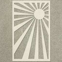 Sun Ray Wall Large Stencil - Reusable Diy Decor Craft Stencils - thumbnail 1