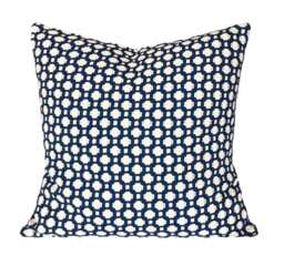 Schumacher Betwixt Indigo Pillow Cover Modern Geometric Accent - thumbnail 1