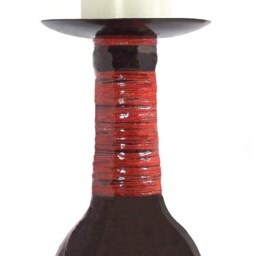 Apple Wine Bottle Pillar Candle Holder, Decorative Paper - thumbnail 3