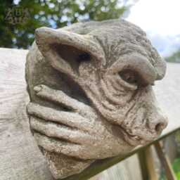 Hanging Gremlin Stone Statue - Gargoyle Sprite Outdoor Decoration Garden Ornament British Gift - thumbnail 2