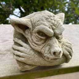 Hanging Gremlin Stone Statue - Gargoyle Sprite Outdoor Decoration Garden Ornament British Gift - thumbnail 3