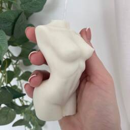 Hand Poured Soy Wax Female Torso Candle Lady Arch - thumbnail 2