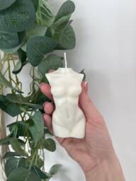 Hand Poured Soy Wax Female Torso Candle Lady Arch - thumbnail 1