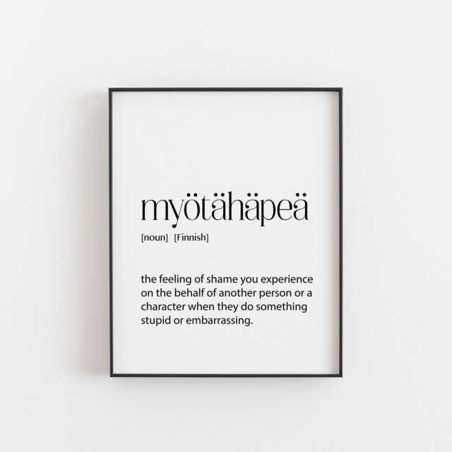 My??t??h??pe??, Finnish Words, Print, Definitions, Definition Wall Art, Print - image 1