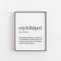 My??t??h??pe??, Finnish Words, Print, Definitions, Definition Wall Art, Print - thumbnail 1