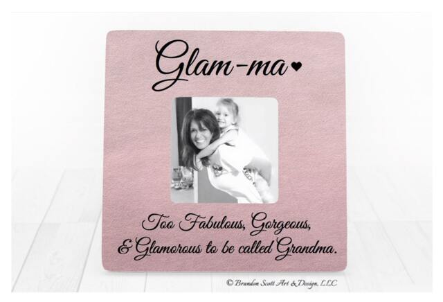 Personalized Glamma Frame - Gift For Glam Grandma Custom Photo Keepsake Stylish Grandmother - image 1