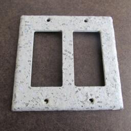 Handmade Paper From Old Books Light Switch Plates, On Recycled Plate, Wall Art Decor-Recycled Paper - thumbnail 2