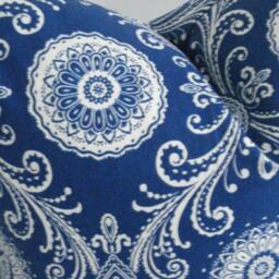 Royal Blue Suzani Pillow Cover - Designer Decorative Throw Pillow, 16x16 - thumbnail 3