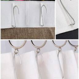 Drapery Header Tape With Pre-Installed Hooks For Curtain Rings - thumbnail 3