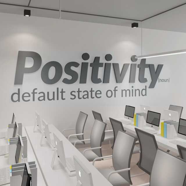Motivational Office Wall Decor, Positivity Definition Art, Inspirational Business Quote, Mindset Skupodi - image 1