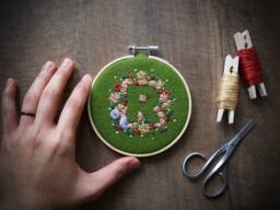 Embroidery Hoop Art ?? Wall Home Decor Hand Embroidered Loftfullofgoodies Housewarming Gift Nursery - thumbnail 1