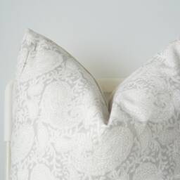 "Indian Block Print Pillow Cover Natural Dyed Batik, Boho Farmhouse Decor - 20"" X 20" - thumbnail 2