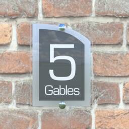 Acrylic & Aluminium Personalised Wall Plaque House Number - Arca5-8Wa-S-C - thumbnail 3