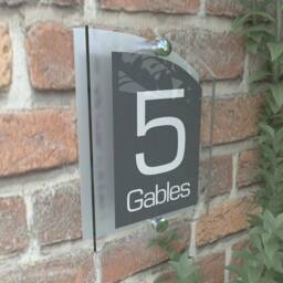 Acrylic & Aluminium Personalised Wall Plaque House Number - Arca5-8Wa-S-C - thumbnail 2