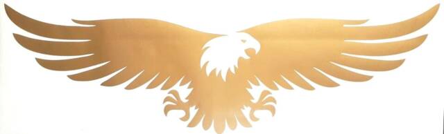 Large 36 X 11 Golden Hawk Eagle Vinyl Car Bonnet Side Sticker Decal Wall Art Animal Safari Graphic Silhouette Van Lorry Motorhome Campervan - image 1