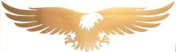 Large 36 X 11 Golden Hawk Eagle Vinyl Car Bonnet Side Sticker Decal Wall Art Animal Safari Graphic Silhouette Van Lorry Motorhome Campervan - thumbnail 1